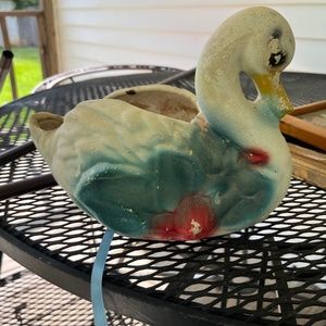 Antique swan planter